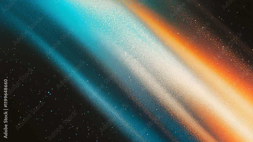Poster abstract gradient background with blue, brown, and orange tones featuring grainy texture and soft li