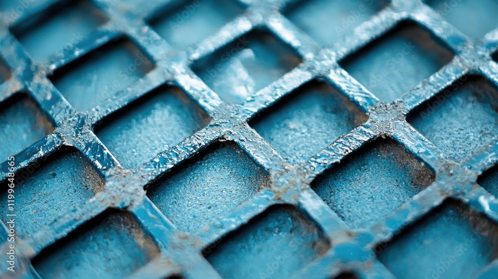 Aufkleber abstract blue grid texture with depth and futuristic style for creative projects