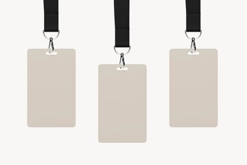 ID cards, beige 3D rendering design