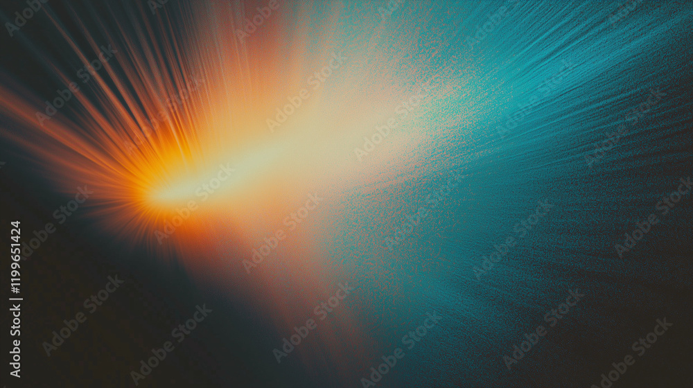 Poster Abstract gradient background with blue, brown, and orange tones featuring grainy texture and soft lines for digital design, print, or wallpaper. High-detail, ultra-realistic vector illustration inspir