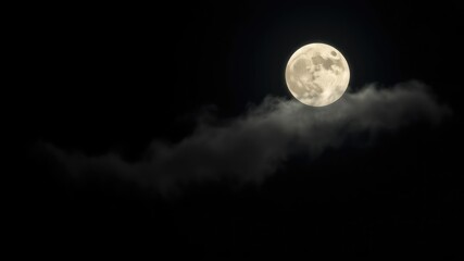 A wispy, ghostly cloud drifts across the sky on a somber, moonless night, nightshade colors, atmospheric mist, starry veil