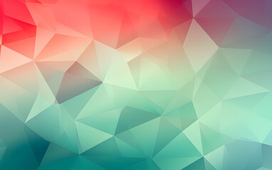 Fototapeta premium Abstract Vector Picture. Geometric Triangles in neon Gradient Colors. Panoramic header website illustration banner web modern design space background pattern geometric background blue purple abstract