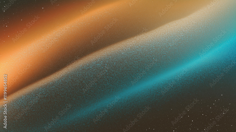 Poster abstract gradient background with blue, brown, and orange tones featuring grainy texture and soft li