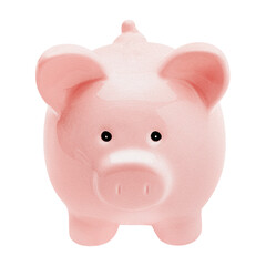 Pink piggy bank sticker design element