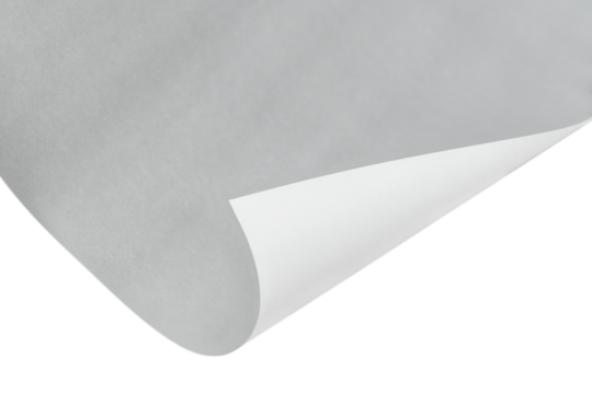 Gray curled chart paper design element