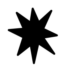 Obraz premium Hand drawn Star doodle silhouette 