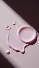 Silky Smooth Skincare Textures: A Detailed Close-up of Cream, Lotion, Gel, and Other Cosmetic Products with High-Quality Studio Lighting and Abstract Composition