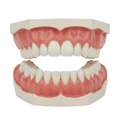 Obraz premium Perfect White Teeth Dental Model Healthy Smile Gums Oral Hygiene Dentistry Healthcare Medical 