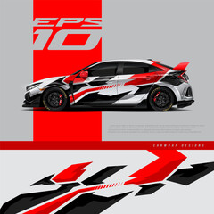 Car wrap decal design concept. Abstract grunge background for wrap vehicles, race cars, cargo vans, pickup trucks and livery.
