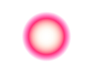A soft, glowing circle with pink and white hues creates a captivating halo effect.