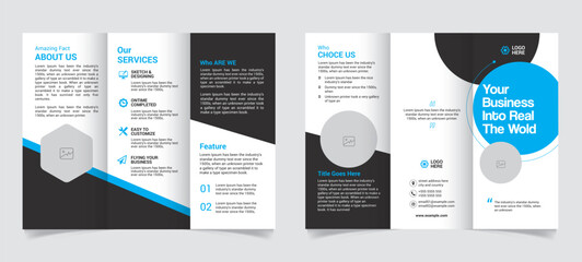 Trifold Brochure Template Design, Vector File