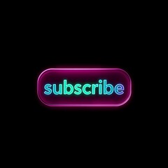 Pink button and green text glowing subscribe button