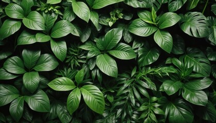 A lush green plant with many leaves and stems