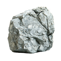 Obraz premium Natural Gray Rock with Unique Texture and Shape Isolated on transparent background
