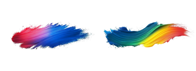 one single blue and red gradient abstract smear smudg