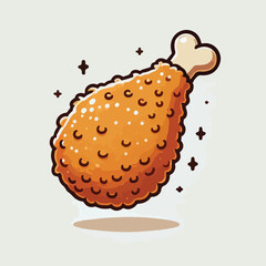 Crispy fried chicken ready to eat