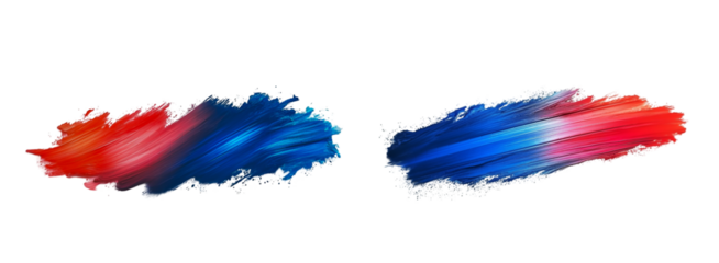 one single blue and red gradient abstract smear smudg