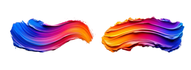 one single colorful gradient abstract smear smudge