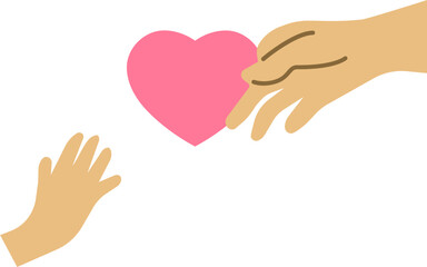 World Kindness Day Illustration hands holding love