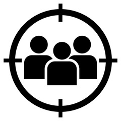 Advertising, audience, focus icon
