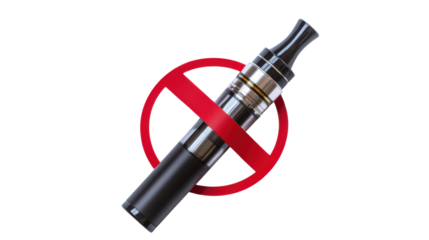 No vaping sign isolated on white background 