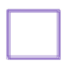 Square line and draw line frame illustration for decoration pattern or creative idea