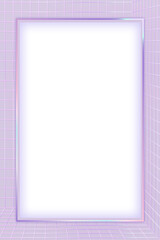 Pastel 3D png grid patterned frame transparent background