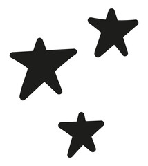 PNG Minimalist black star icons on a transparent, transparent background