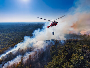 Obraz premium 消火ヘリ