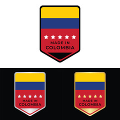 Made in Colombia Badge Tag Seal Stamp Logo