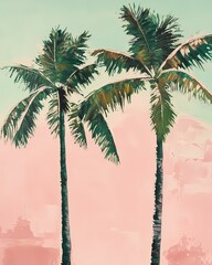background with palm trees