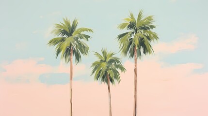 Obraz premium background with palm trees