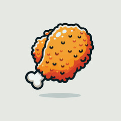 Crispy fried chicken ready to eat