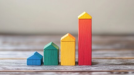 Colorful Graph Representing Upward Trends in Business