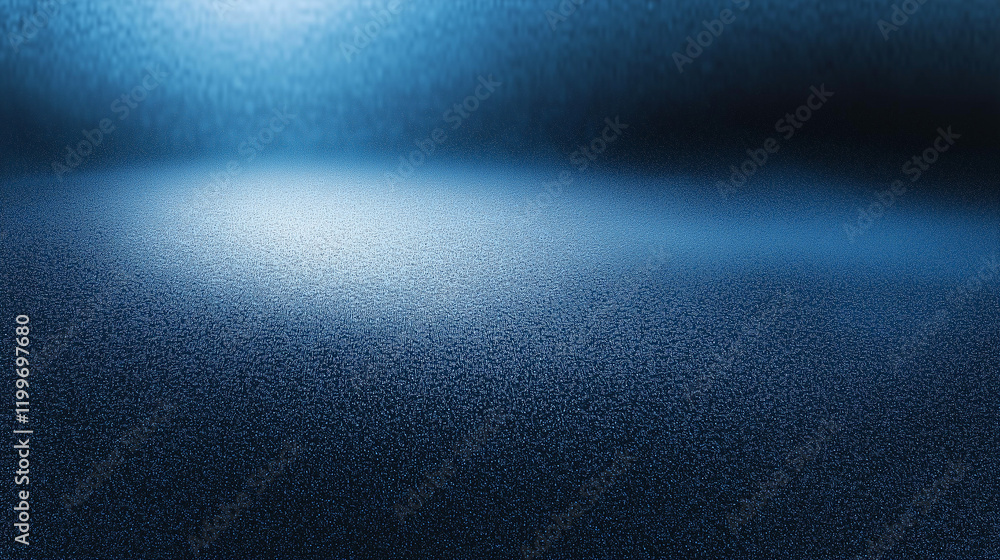 Poster Abstract blue denim texture background with spotlight and shadow, featuring a dark gradient effect. High-detail fabric-inspired design for creative digital use, print, or wallpaper concepts, showcasin