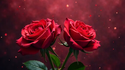 Red rose buds close-up