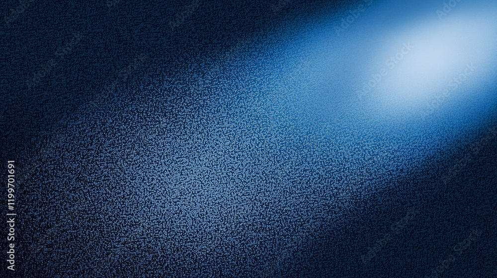 Poster Abstract blue denim texture background with spotlight and shadow, featuring a dark gradient effect. High-detail fabric-inspired design for creative digital use, print, or wallpaper concepts, showcasin