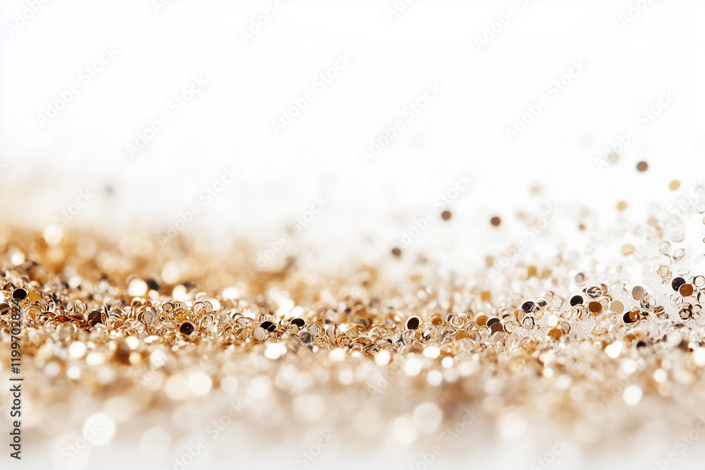 Poster layers of transparent glittery sequins create a shimmering effect suitable for crafts and decoration
