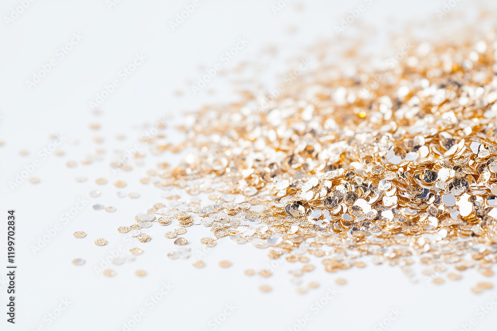 Aufkleber layers of transparent glittery sequins create a shimmering effect for crafts and decorations