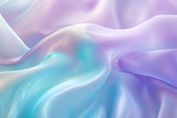 Obraz premium Beautiful pearlescent gradients with hints of teal creating a mesmerizing fabric texture for artistic backgrounds