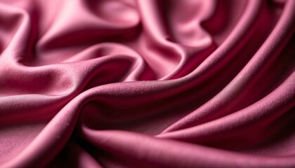 Obraz premium Luxurious burgundy silk fabric with soft folds and reflective sheen