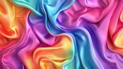 Obraz premium A colorful piece of fabric with a rainbow pattern