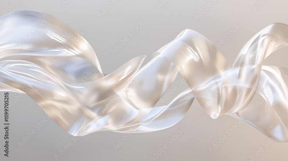 Aufkleber shimmering ribbons intertwining gracefully in midair creating a stunning visual display of elegance 
