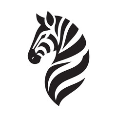 Zebra logo template isolated brand identity icon abstract vector