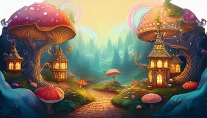 bajkowa posta bajka ilustracja dekoracja