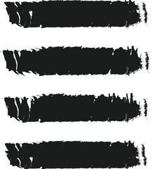 Black brush strock set and white background 
