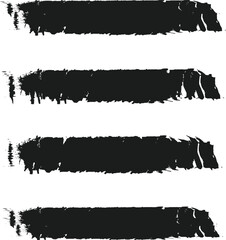 Black brush strock set and white background 
