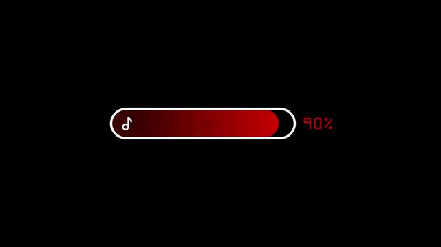 Volume Increasing and decreasing Animation. Sound Animated Video. 4K Resolution