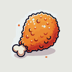 Crispy fried chicken ready to eat