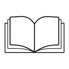 Simple open book icon isolated on a transparent background png 